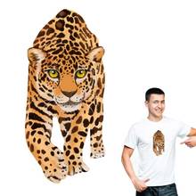 Animal Thermal Sticker Patch Large Cheetah Fashion Clothes Stickers Diy Accessory Heat Transfer Iron On Patches 2024 - buy cheap