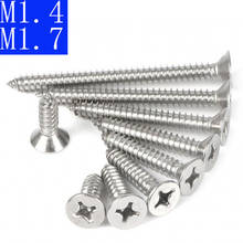 M1.4 M1.7 304 Stainless Steel Flat Head Phillips Self Tapping Screws  Wood Screws GB 846  DIN 7982 2024 - buy cheap