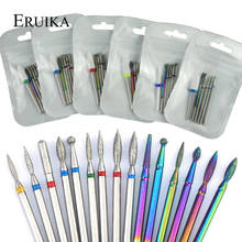 1 Set Ceramic Diamond Milling Cutter Nail Rotary Drill Bits Cuticle Clean Rainbow Burr for Electric Manicure Machine Accessory 2024 - buy cheap