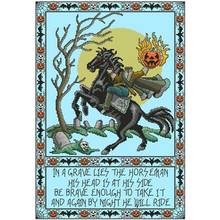 Halloween headless knight Counted Cross Stitch 11CT 14CT DIY Chinese Cross Stitch Kits Embroidery Needlework Sets home decor 2024 - купить недорого