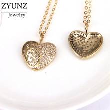 5PCS, Dainty Crystal Charm Necklaces & Pendants Romantic Love CZ Heart Choker Necklaces For Women Girl Jewelry Bijoux Femme 2024 - buy cheap