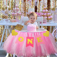JQSYRISE 1 комплект сине-розовый один баннер украшение для вечеринки на день рождения малыш мальчик девочка на 1-й День рождения высокий стул гирлянда флажки поставки 2024 - купить недорого
