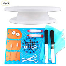 50Pcs/set Cake Decorating Mouth Baking Decoration Tools Cake Scraper Nozzle Scissors Frosting Pastry Pen Coloring Utensils 2024 - buy cheap