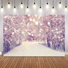 Winter Snow Photography Backdrop Kids Portrait Merry Christmas Photo Booth Background Studio Glitter Bokeh Photo Background Prop 2024 - buy cheap