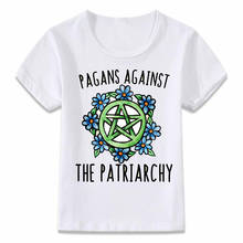 Camiseta divertida feminista para niños y niñas, ropa de Pagans contra el patriarcado, camisetas para niños pequeños, oal203 2024 - compra barato