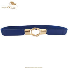 SISHION-cinturón elástico de cintura estrecha para mujer, vestido decorativo SP0357, cinturilla fina, cinturones rojos, negros y blancos 2024 - compra barato
