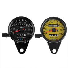 Universal Retro Motorcycle Meter Dual Odometer KM/H Speedometer Tachometer Gauge LED Backlight Indicator Light Dial 2024 - buy cheap