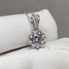 Hot Sale Genuine D Color Moissanite Snowflake Pendant Necklace Silver 925 Original 1 Carat Diamond Test Past Gemstone Necklaces 2024 - buy cheap