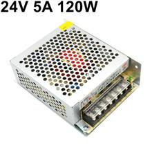 Fuente de alimentación conmutada de 120W, 24 V, 5A, Universal, CA de 110v, 220v, entrada a CC de 24 voltios, para Control Industrial, tira Led de monitoreo 2024 - compra barato