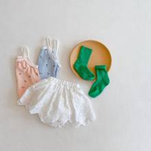 Conjunto de roupas femininas para bebês recém-nascidas, 2 peças, camiseta sling + saia tutu, macacão floral de algodão, sem mangas 2024 - compre barato