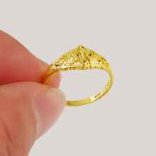 Новая Мода 24K GP цвет чистого золота мужские и женские ювелирные кольца желтое Золотое кольцо на палец с отверстиями Размер 5 6 7 8 9 2024 - купить недорого