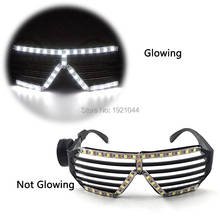 Gafas de sol LED brillantes para fiesta de disfraces, nuevo estilo, para DJ, decoración de fiesta de Halloween, Bar 2024 - compra barato