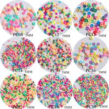 100g/bag Mix Color Polymer Clay Slices 1.5MM-Thick Deco Round FLower Pieces PC08-19 2024 - buy cheap