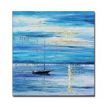 100% Hand-painted Seascape Canvas Oil Painting Abstract Textured Canvas Wall Decoration Art Paintings Picture For Modern Home 2024 - buy cheap