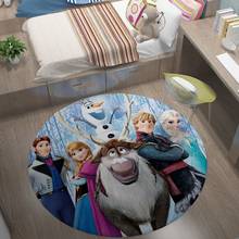 Tapete de Frozen para puerta de niños, tapete de dibujos animados de Anna y Elsa, alfombras redondas de cocina para dormitorio, alfombras decorativas para escalera, artesanías de decoración del hogar 2024 - compra barato