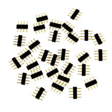 100pcs/lot, 4pin RGB Led connector, Double 4 pin needle for 3528 2835 5050 RGB LED strip connector 2024 - buy cheap