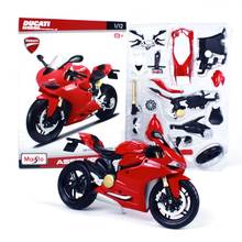 1:12 Maisto Ducati 1199 Panigale Red Assembly DIY MOTORCYCLE BIKE Model Kit For Kids Gifts Toy Free Shipping Original Box 2024 - buy cheap