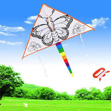 DIY Graffiti Kite Blank Triangle Kite Can Be Painted Nylon Outdoor Kites Flying Toys For Children Kids With 30m Lines 2024 - buy cheap