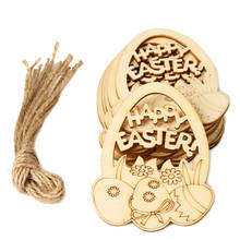 25PCS/10PCS 2020 Easter Crafts Easter Decorations Egg Wooden Ornament Easter Decorations for Home Rabbit Wood Happy Easter 2024 - buy cheap