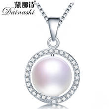 Dainashi 100% Genuine AAAA Freshwater Pearl Pendant Gorgeous 925 Sterling Silver Zircon Pendant Necklace for Women Hot Sale 2024 - buy cheap