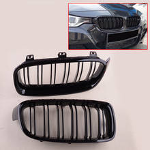 51137263480 Car Dual Line Gloss Black Kidney Grille Decor 51137263479 Fit For BMW 3-Series F30 F31 2012 2013 2014 2015 2016 2017 2024 - buy cheap