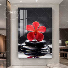 Настенные картины с изображением камней и цветов дзен для гостиной, 1 шт. 2024 - купить недорого