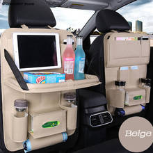 Автомобильный мульти-карманный коврик держатель для хранения чашек складная сумка для спинки автомобильного сиденья подвесная сумка-Органайзер для Jeep Renegade автомобильные аксессуары 2024 - купить недорого