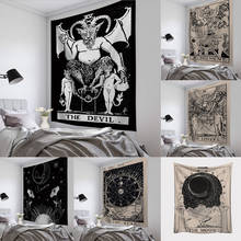 AA Tarot Card Tapestry Wall Hanging Astrology Divination Bedspread Beach Mat 2024 - buy cheap