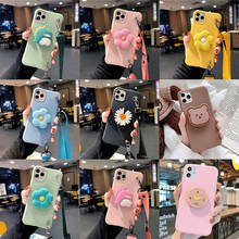 Cute Animal Flower TPU Cases For iphone 11 11Pro Max 7 8 Plus X XS Max XR 6 6S 5 5S SE 2020 Stand Holder Cover With Strap 2024 - buy cheap