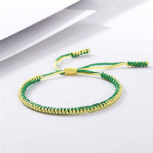 Color Tibetan Buddhist Handmade Lucky Charm Woven Tibetan Bracelets&Bangles Rope Knot Amulet Friendship Bracelet Men Women Gifts 2024 - buy cheap
