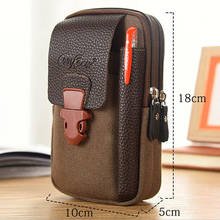 Men Fashion Waist Bag Casual Zipper Male Waist Pack Small Solid Color Card Holder Phone Packs Belt Fanny Purse 2024 - купить недорого
