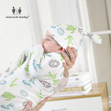 Baby Swaddle Blanket + Cap Newborn Cocoon Wrap Cotton Swaddling Bag Baby Envelope Sleep sack Bedding 2024 - buy cheap