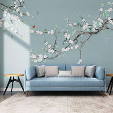 Chinese Style Hand Painted Flower And Bird Sofa TV Background 3D Photo Wallpaper Modern Bedroom Living Room Mural Wall Covering 2024 - buy cheap