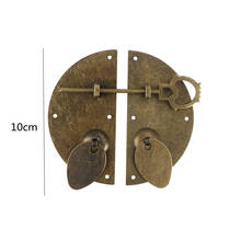 Chinese Style Furniture Hardware Iron Door Knocking Knocker Pull Vintage Lock Catch For Cabinet Cupboard Drawer 100mm/3.94" 2024 - buy cheap