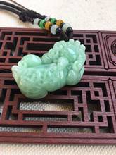 Подвески из натурального зеленого нефрита, мужское и женское ожерелье, подлинный кулон из нефрита, ювелирные изделия из нефрита 2024 - купить недорого