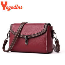 Yogodlns Luxury Fashion Crossbody Bags for Women solid color Square Bag vintage PU Leather Lady Lock Shoulder Bag sac main femme 2024 - buy cheap
