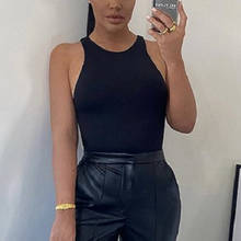 Body Tops Streetwear Black Bodysuits Suit Clothes Top Catsuit Size O Neck Summer Sleeveless Sexy Bodysuit Women Off Shoulder Top 2024 - buy cheap