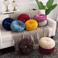 Almofada de chão redonda em veludo, ideal para decoração de sofá e casa 2024 - compre barato
