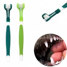 2020 New Pet Toothbrush Three Sided Dog Cat Toothbrush Addition Bad Breath Tartar Teeth Care Dog Cat Cleaning Mouth Pet Supplies 2024 - buy cheap