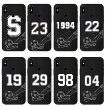 Football Lucky number And letter Phone Cases For Xiaomi Redmi 7 8 9t a3Pro 9se k20 mi8 max3 lite 9 note 9s 10 pro Soft silicone 2024 - buy cheap