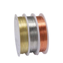 0.2-1mm Silver/Gold Metal Copper Wire for Bracelet Necklace DIY Colorfast Beading Wire Jewelry Cord String for Craft Making 2024 - buy cheap