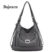 2021 spring new female bag luxury designer multi-function shoulder bag large capacity soft leather handbag double zipper bag sac 2024 - buy cheap
