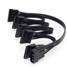 ULT-Best Molex 4pin IDE 1 to 5 SATA 15Pin Hard Drive Power Supply Splitter Cable Cord for DIY PC Sever 4-pin to 15-pin Power 60C 2024 - купить недорого