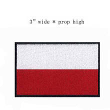 Poland Embroidery Flag Of 3" Wide/Iron On/Sew On Backing 2024 - buy cheap