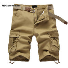 Men's Cotton Baggy Cargo Shorts Multi Pocket Military Male Cargo Shorts New 2020 Summer Male Casual Zipper Short Pants Breeches 2024 - buy cheap