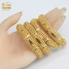 Pulseira de punho feminina bracelete de ouro dubai joias para mulheres bracelete indiano banhado a ouro com charmosos casamento atacado 2024 - compre barato