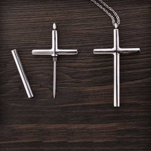 Toothpick Cross Necklace Outdoor EDC Titanium Steel Personal Safety Supplies For Women Defense Spike Anti-wolf Car Accessories 2024 - buy cheap