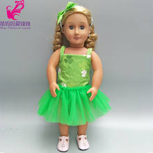 Vestido verde de encaje para muñeca de juguete, vestimenta para muñeca de 43cm y 18 pulgadas 2024 - compra barato