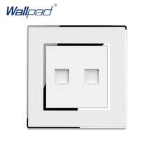 TEL & DATA Socket Ethernet RJ45 Wallpad, pared de lujo, eléctrico, para teléfono, toma de red, espejo, Panel acrílico 2024 - compra barato