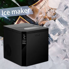 Полностью автоматическая Бытовая настольная машина для льда, коммерческий кубик льда, регулируемый размер бара KTV, машина для приготовления льда В чайном магазине 2024 - купить недорого